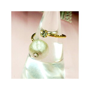 ビーズキット 『コットンパール・フォークリング (ゴールド・ジルコニア付) CF-327』 HOBBIX 京都・西陣 ホビックス