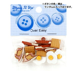 �{�^�� �w�`���h�{�^�� Over Easy 7677�x Dress It Up