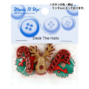 ボタン 『チルドボタン Deck The Halls 266』 Dress It Up