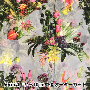 【数量5から】 生地 『nora. シーチング インクジェットプリント 花柄 FR1011』