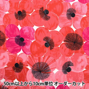 【数量5から】 生地 『上野リチ オックス ポピー レッド UNRF-01-R』