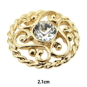 ボタン 『ビジューボタン 丸カン足 G 2.1cm SBC4265』