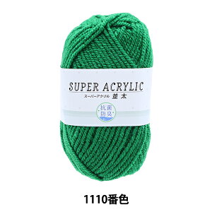 毛糸 『抗菌スーパーアクリル 並太 1110 (緑) 番色』【ユザワヤ限定商品】