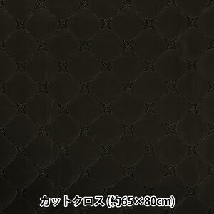 生地 『カジュアルキルトカットクロス きらきら 約65×80cm ブラック CQ-CA-6BK』