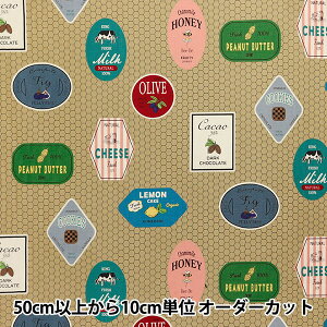 【数量5から】 生地 『小関鈴子 シャーティング ビカビカチンツ加工 Dood Labels サンド SZ829924-D』 YUWA 有輪商店