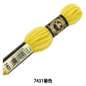 刺しゅう糸 『DMC 4番刺繍糸 タペストリーウール イエロー系 7431』 DMC ディーエムシー