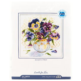 輸入刺しゅうキット 『Bouquet of Pansy (パンジーの花束)』