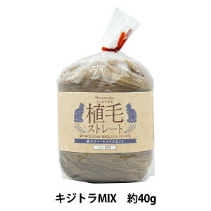 羊毛フェルト 『植毛ストレート キジトラMIX H440-005-601』 Hamanaka ハマナカ