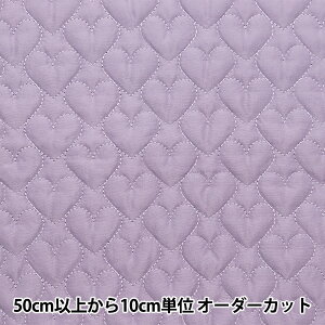 【数量5から】 生地 『キルティング ネロリローズ ハートキルト ラベンダー NRF-05H-V』