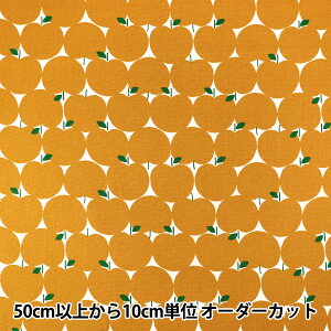 【数量5から】 生地 『オックス アップルドット オレンジ 850551-1-2』