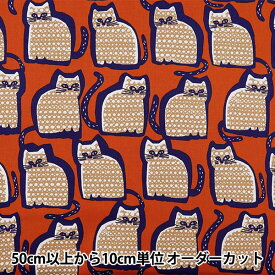 【数量5から】 生地 『ツイル 北欧 猫 AP45804-2B』