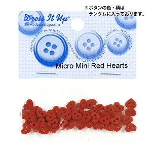 �{�^�� �w�`���h�{�^�� Micro Mini Red Hearts 6399�x Dress It Up