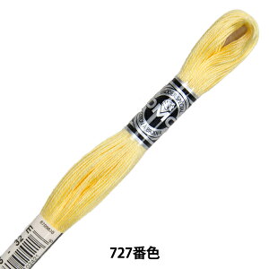 刺しゅう糸 『DMC 25番刺繍糸 アブローダー ART.107 727番色』 DMC ディーエムシー