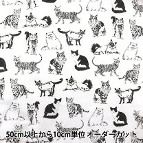 楽天市場】usaコットン 生地 ねこ柄の通販