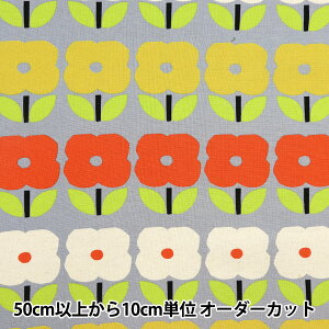 【数量5から】 生地 『う早この布 綿麻キャンバス ファンシー花柄 ナチュラル UP5792-D』 COTTON KOBAYASHI コットンこばやし 小林繊維
