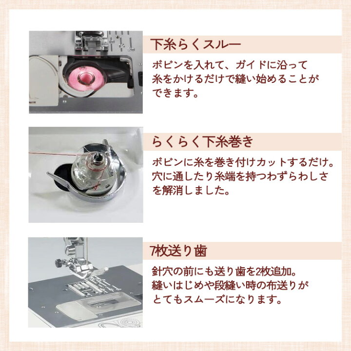 楽天市場】家庭用ミシン本体 『アニュドール アルファ SY-180E 
