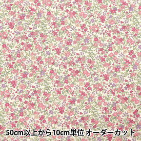 【数量5から】 生地 『ブロードキルト 花柄 ピンク QKTS2704-A』 COTTON KOBAYASHI コットンこばやし 小林繊維
