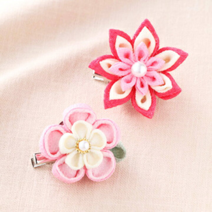 楽天市場 1000円ポッキリ 手芸キット 京ちりめんつまみ細工 お花のブローチ ピンク Lh 380 Panami パナミ タカギ繊維 ユザワヤ