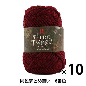 【10玉セット】秋冬毛糸 『Aran Tweed(アランツィード) 6番色』 Hamanaka ハマナカ【まとめ買い・大口】
