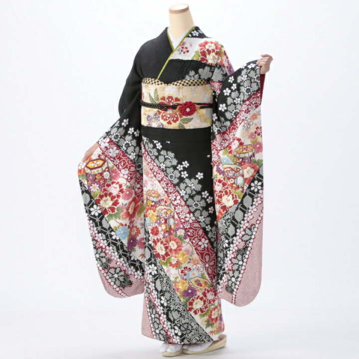 楽天市場】【中古】【購入品】振袖 フルセット Mサイズ 古典柄 成人式 