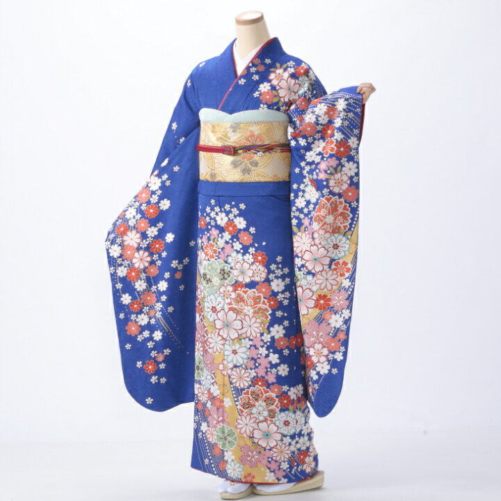MK-1253 振袖 成人式 いんす 色鮮やかな四季の花模様 金彩 トールサイズ 