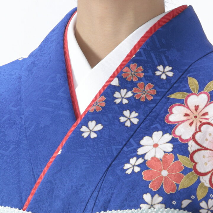 楽天市場】【レンタル】【成人式】振袖 フルセット Mサイズ 花柄 青 