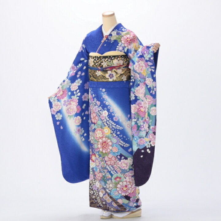 楽天市場】【レンタル】【成人式】振袖 フルセット Mサイズ 青・紺系