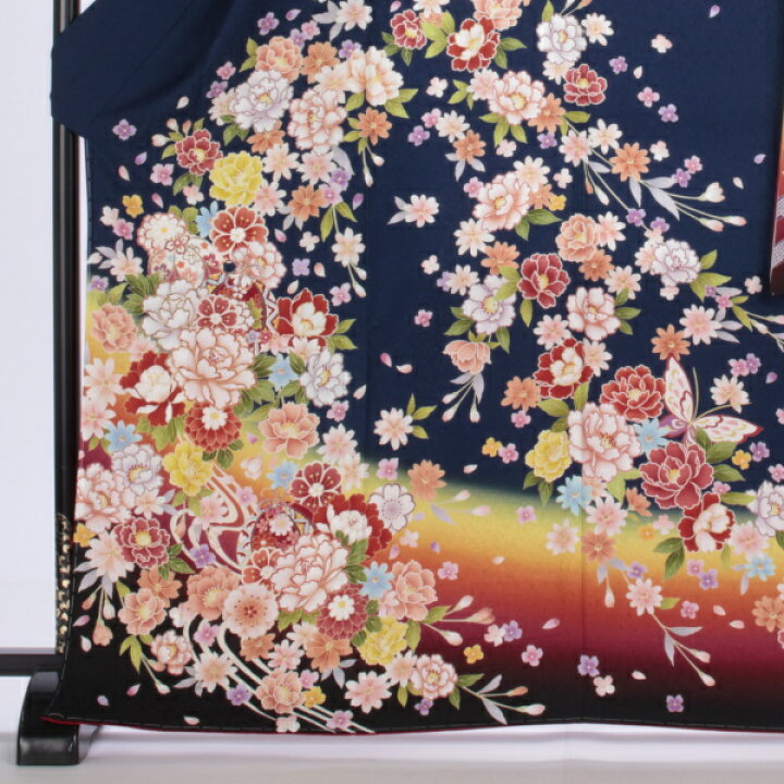 楽天市場】【レンタル】【成人式】振袖 フルセット Mサイズ 花柄 青 