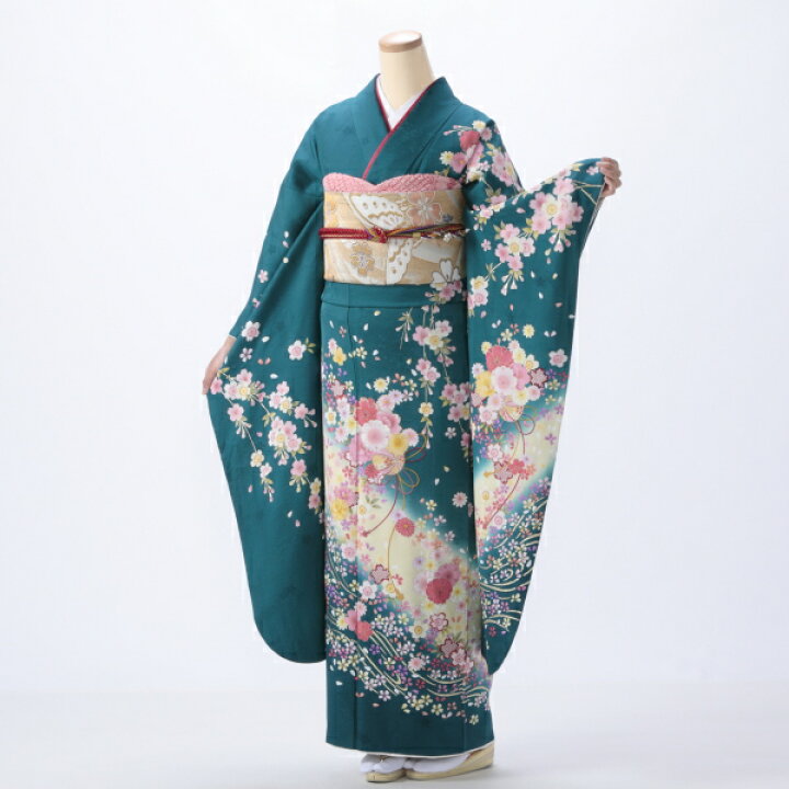 楽天市場】【中古】【購入品】振袖 フルセット Lサイズ 花柄 成人式 