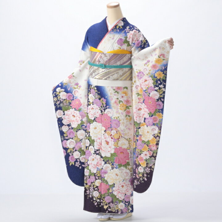 楽天市場】【中古】【購入品】振袖 フルセット Lサイズ 花柄 成人式 