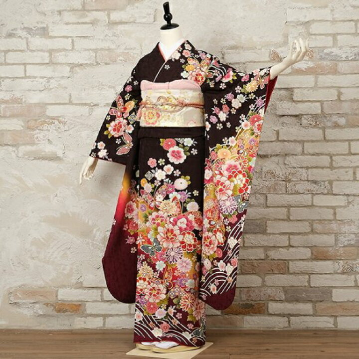 振袖フルセット 正絹 成人式 美品 （美品！正絹 成人式 持と 振袖フル  