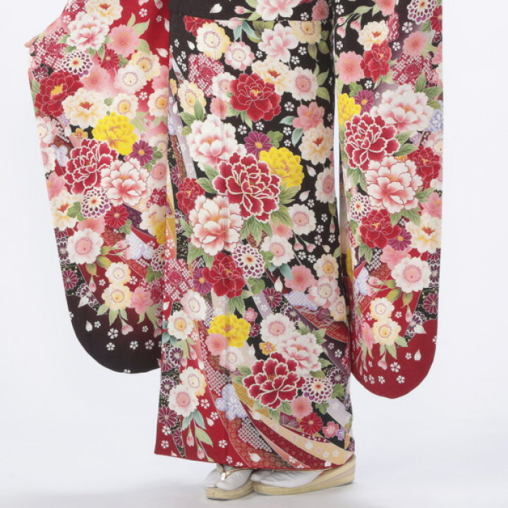 楽天市場】【中古】【購入品】振袖 フルセット Mサイズ 花柄 成人式 