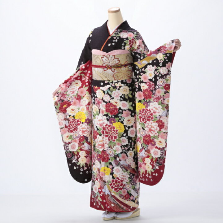 楽天市場】【中古】【購入品】振袖 フルセット Mサイズ 花柄 成人式 