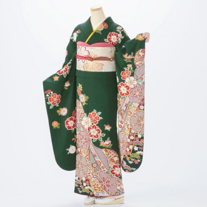 楽天市場】【中古】【購入品】振袖 フルセット Mサイズ 花柄 成人式 