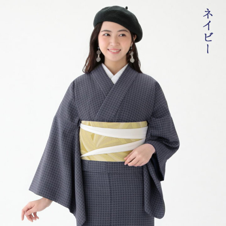 楽天市場】洗える着物 江戸小紋 千鳥柄 千鳥格子 袷 京都きもの友禅 