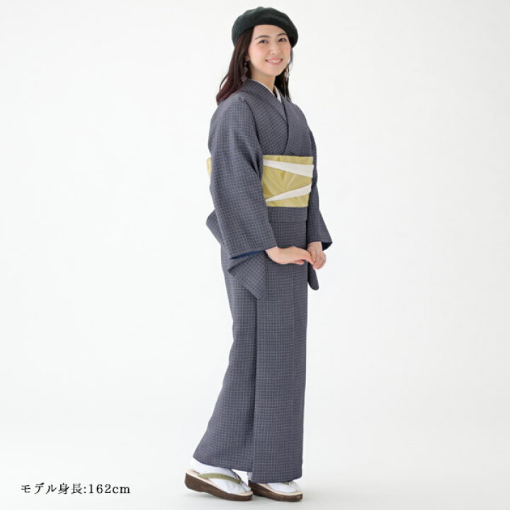 楽天市場】洗える着物 江戸小紋 千鳥柄 千鳥格子 袷 京都きもの友禅 