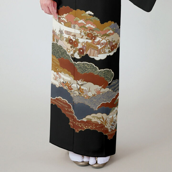 楽天市場】【レンタル】黒留袖 フルセット Lサイズ 京友禅 作家 藤井寛 