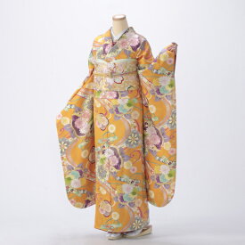 【レンタル】【成人式期間外】振袖 フルセット Lサイズ ピンク・オレンジ系 モダン柄 状態:S 振袖フルセット 成人式 結婚式 卒業式 結納 リユース レンタル着物 (5泊6日：1月21日 - 12月19日)