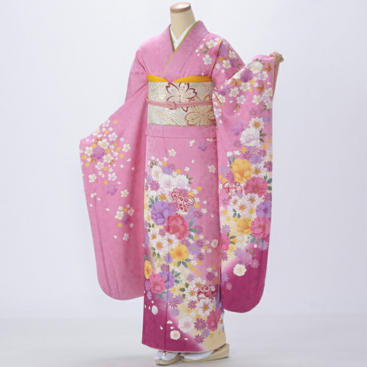 楽天市場】【レンタル】【成人式】振袖 フルセット Lサイズ 花柄 