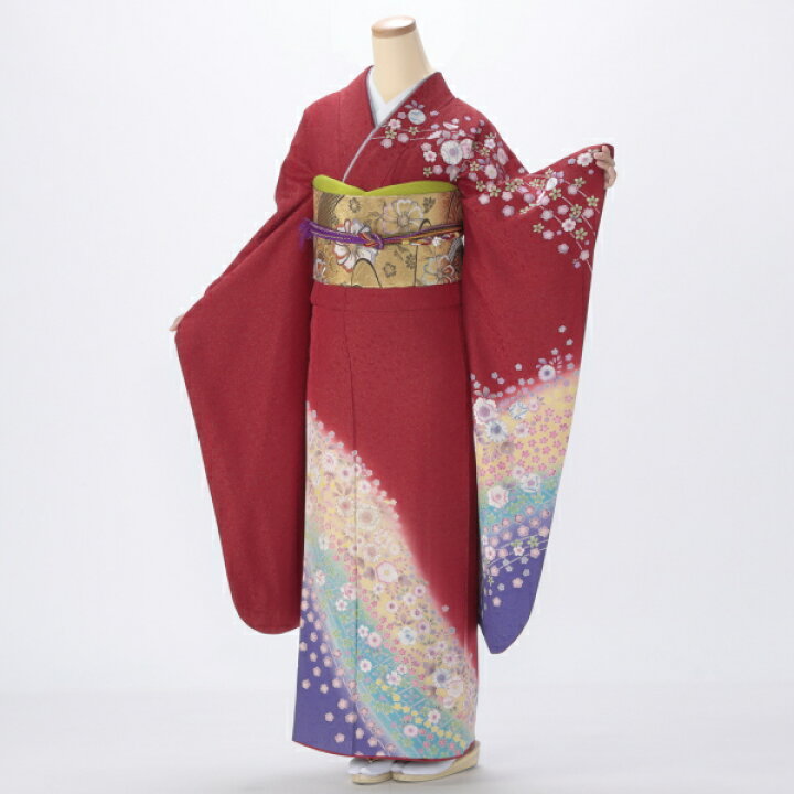 楽天市場】【中古】【購入品】振袖 フルセット Mサイズ 花柄 赤 