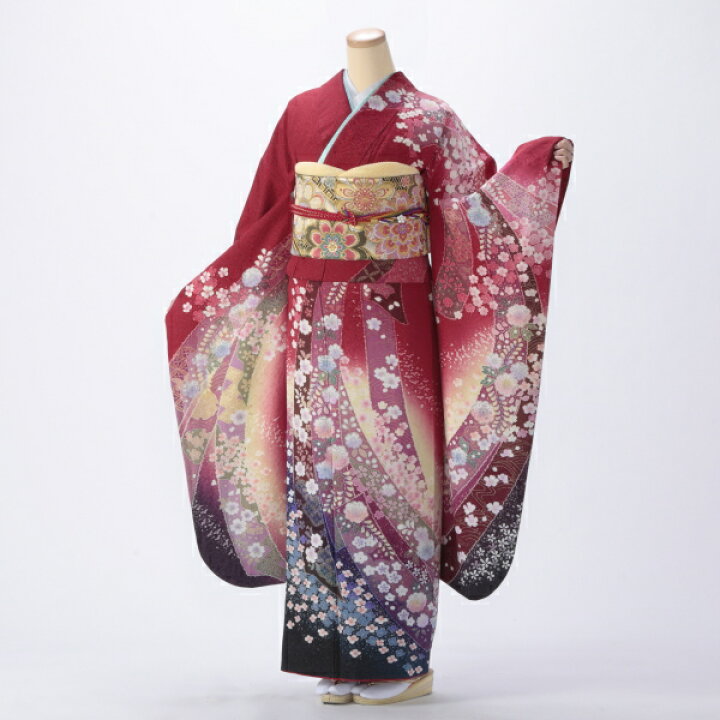 楽天市場】【レンタル】【成人式】振袖 フルセット Mサイズ 赤・ワイン  