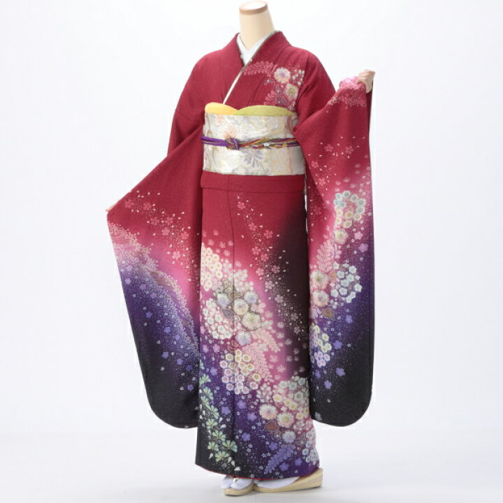 楽天市場】【中古】【購入品】振袖 フルセット Lサイズ 辻が花 成人式  