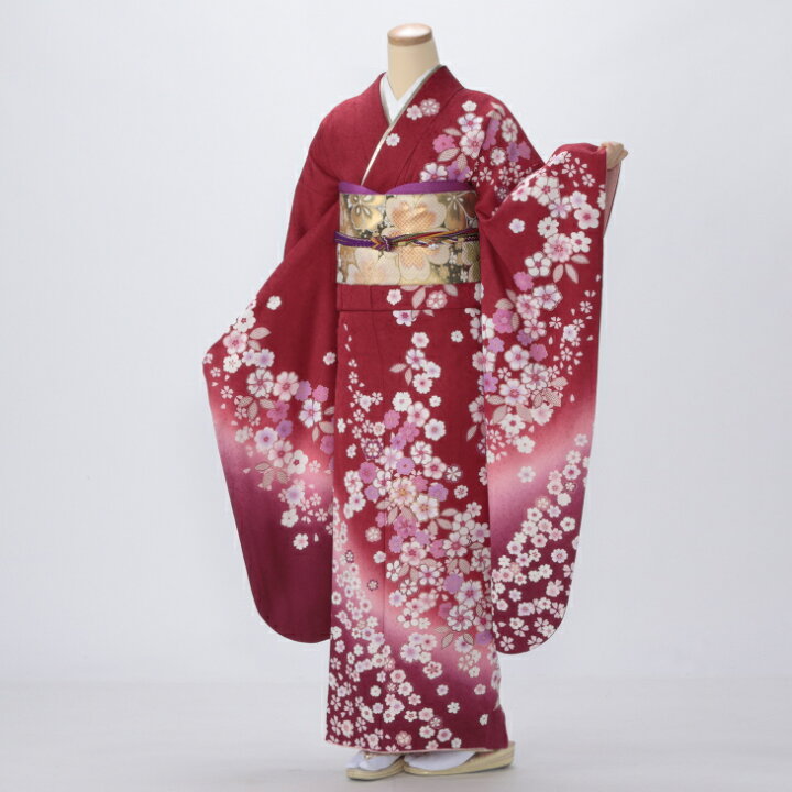 楽天市場】【中古】【購入品】振袖 フルセット Mサイズ 花柄 赤 