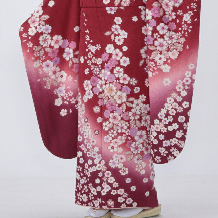 楽天市場】【レンタル】【成人式】振袖 フルセット Mサイズ 花柄 赤 