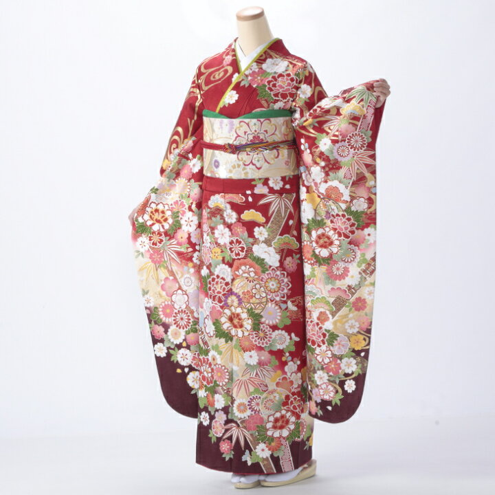 楽天市場】【中古】【購入品】振袖 フルセット Mサイズ 花柄 成人式 