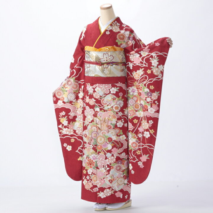 楽天市場】【中古】【購入品】振袖 フルセット Mサイズ 花柄 成人式 