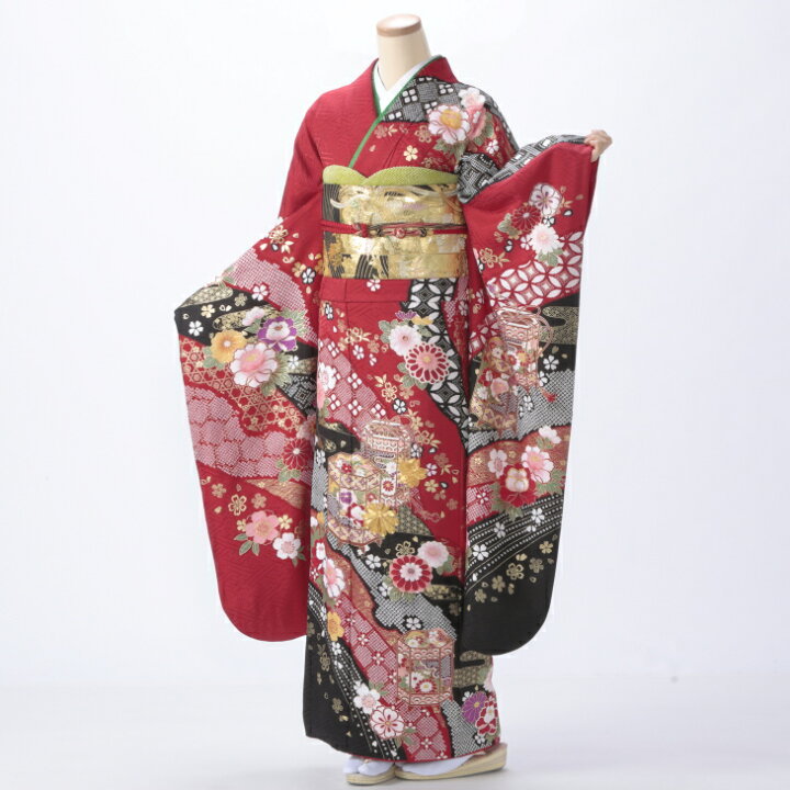楽天市場】【中古】【購入品】振袖 フルセット Mサイズ 古典柄 成人式 