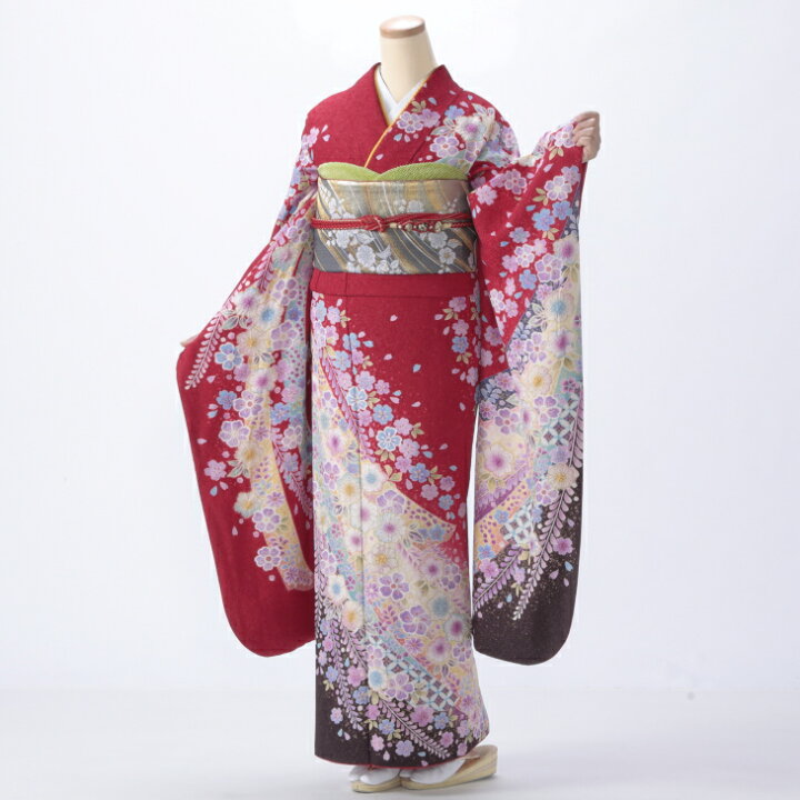楽天市場】【中古】【購入品】振袖 フルセット Mサイズ 花柄 成人式 