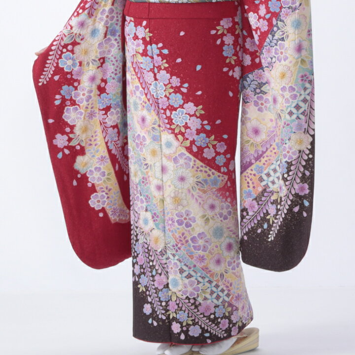 楽天市場】【中古】【購入品】振袖 フルセット Mサイズ 花柄 成人式 
