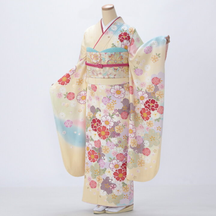 楽天市場】【レンタル】【成人式】振袖 フルセット Mサイズ 花柄 から 